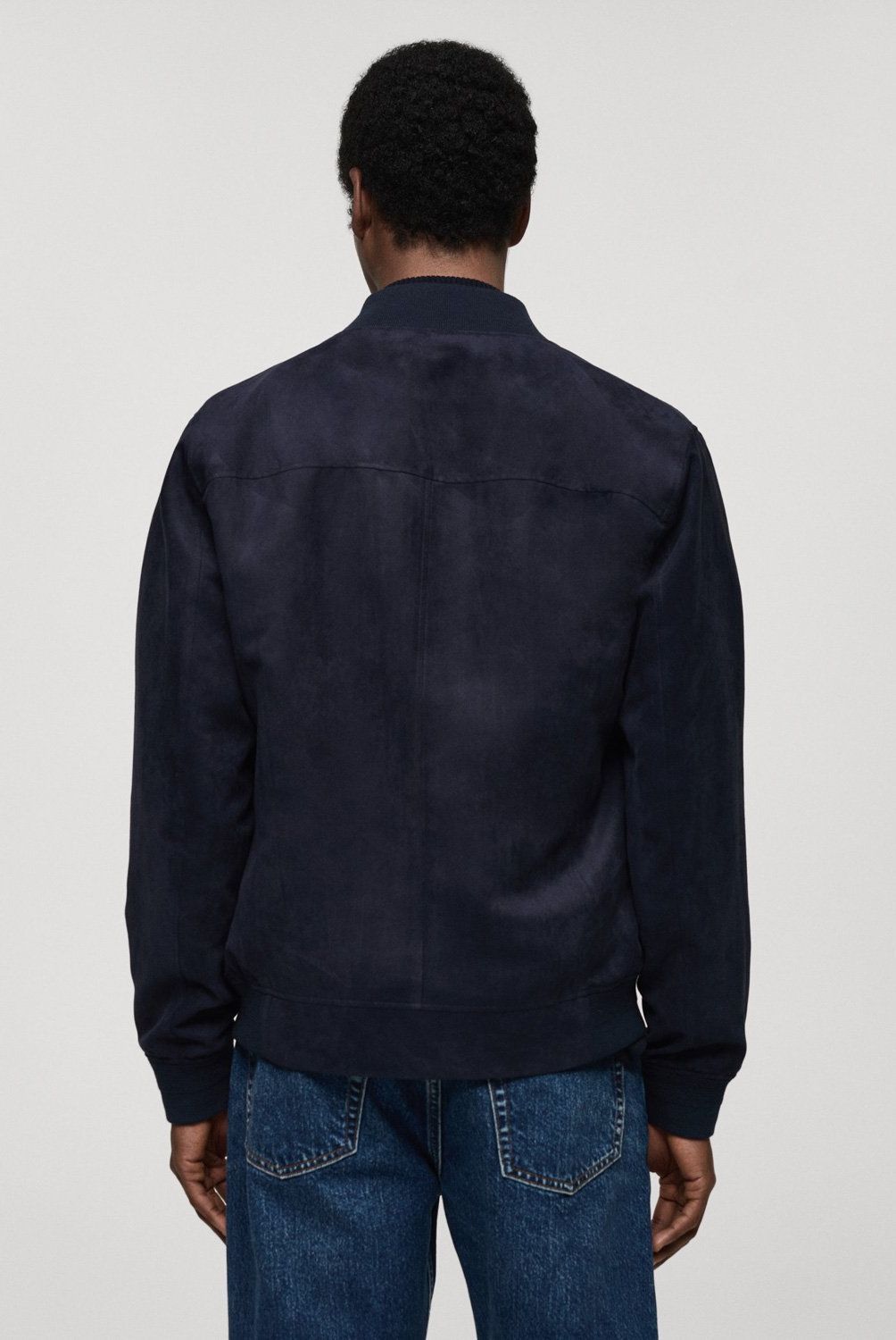 MANGO MAN - Chaqueta Bomber Efecto Ante Hombre Mango Man