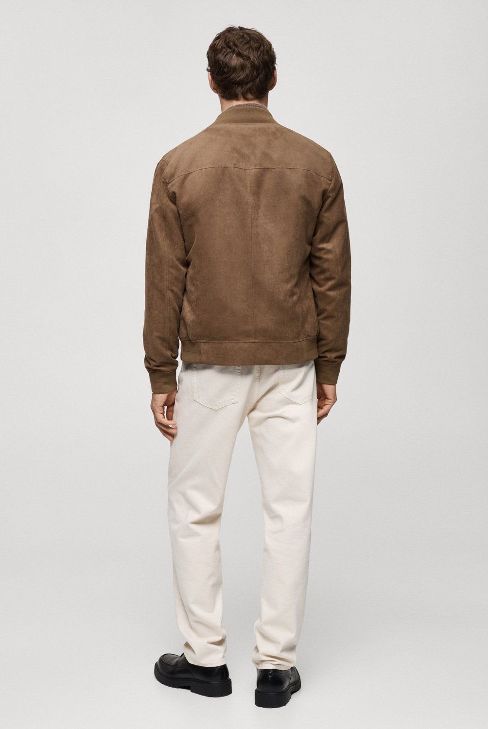 MANGO MAN - Chaqueta Bomber Efecto Ante Hombre Mango Man