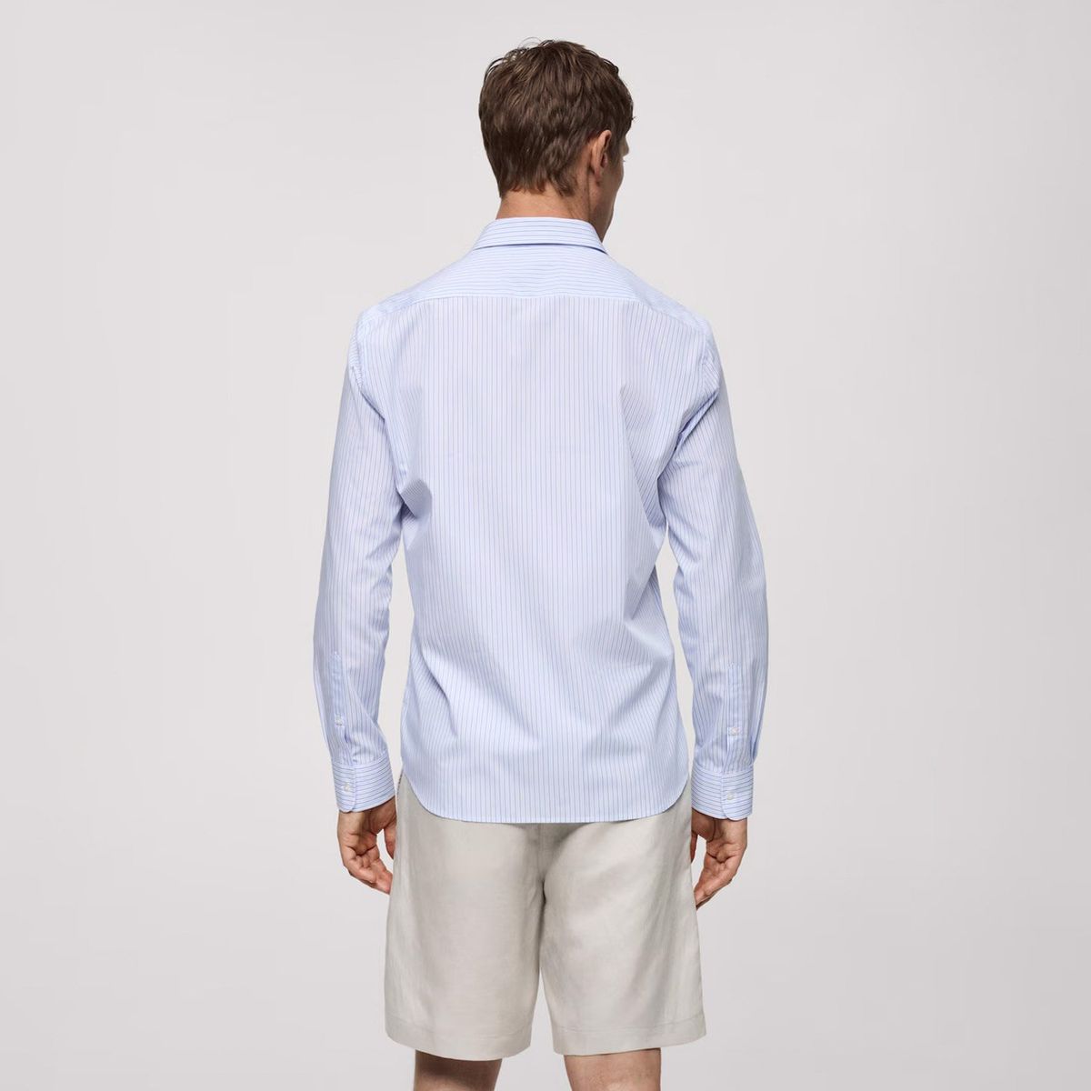 MANGO MAN - Camisa Regular Fit 100% Algodón Rayas Hombre Mango Man