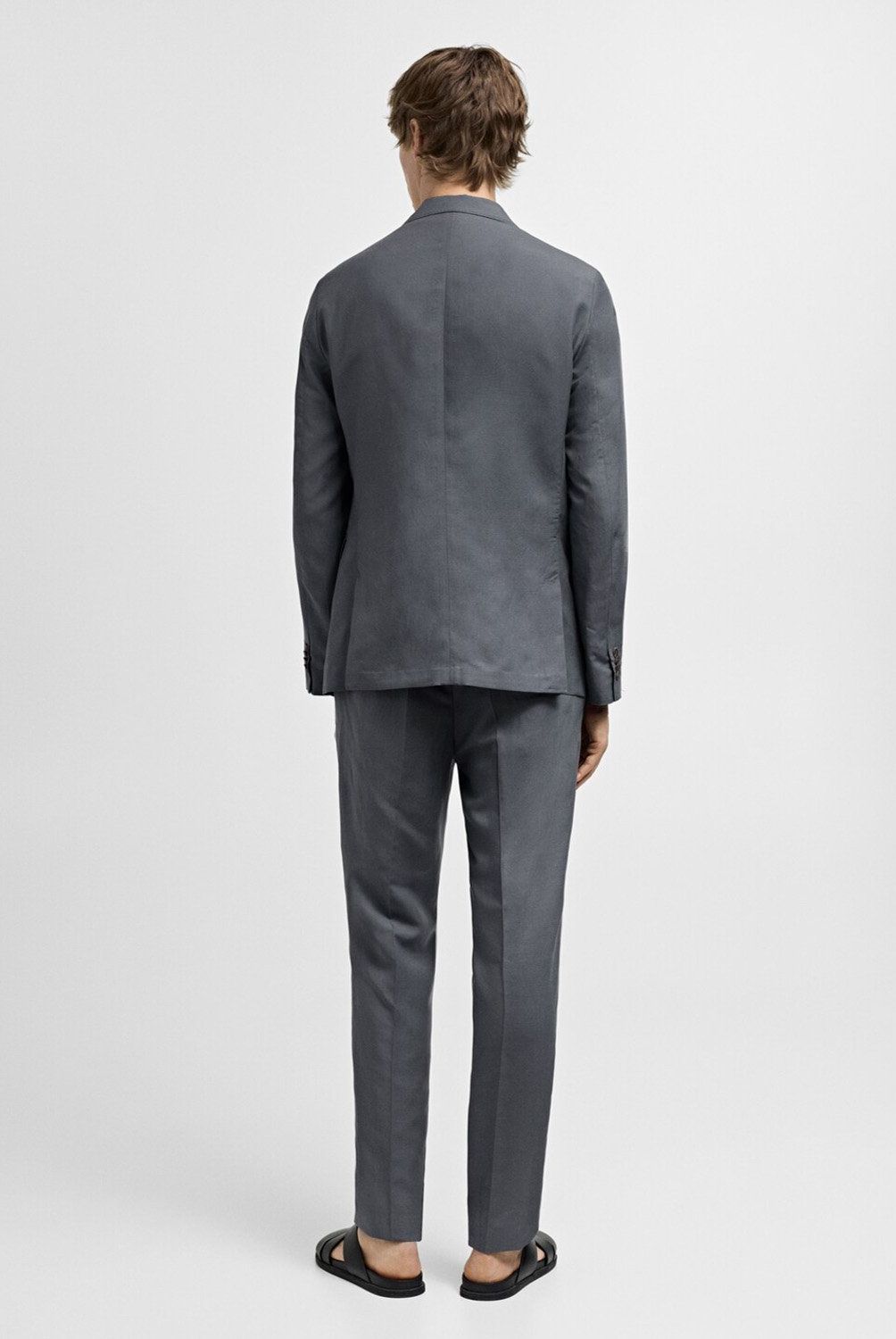 MANGO MAN - Pantalón Traje Slim Fit Mezcla Lino Hombre Mango Man