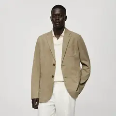 MANGO MAN - Blazer Slim Fit Lino Algodón Hombre