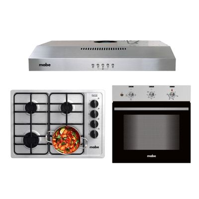 Mabe Kit 19 Encimera+Campana+Horno