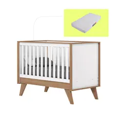 HOME MOBILI - Cuna 3 En 1+ Colchón Confete