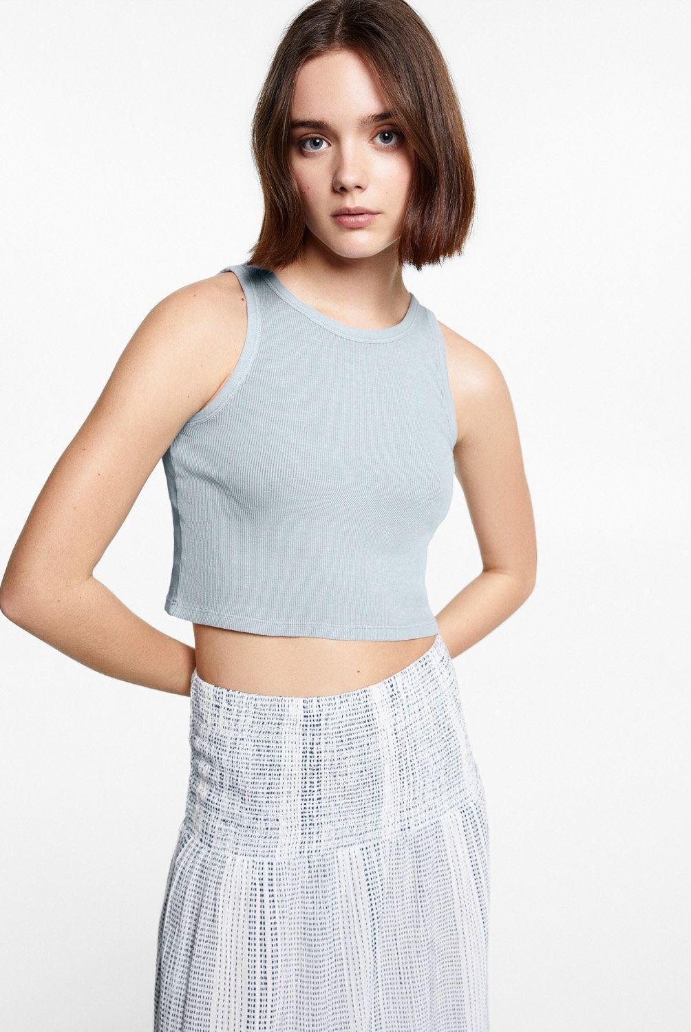 MANGO TEEN - Top Crop Algodón Mujer Mango Teen