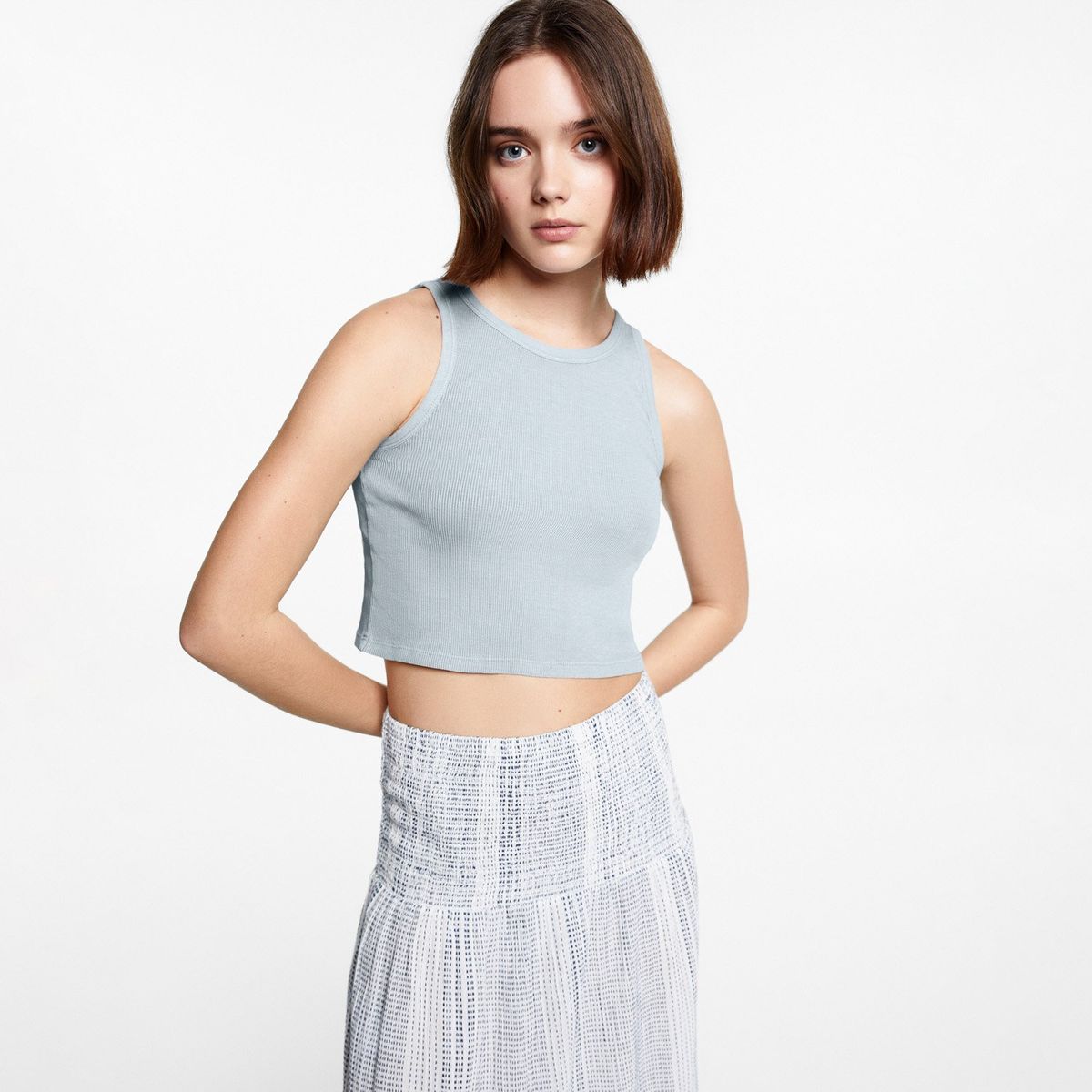 MANGO TEEN - Top Crop Algodón Mujer Mango Teen