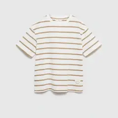 MANGO KIDS - Polera Algodón Rayas Niño