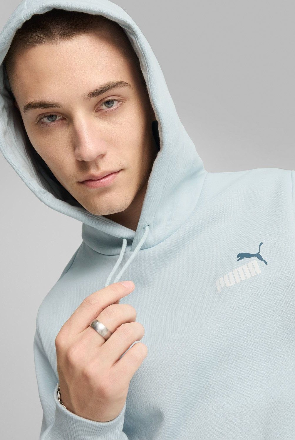 PUMA - Polerón Con Gorro Logo Hombre Puma