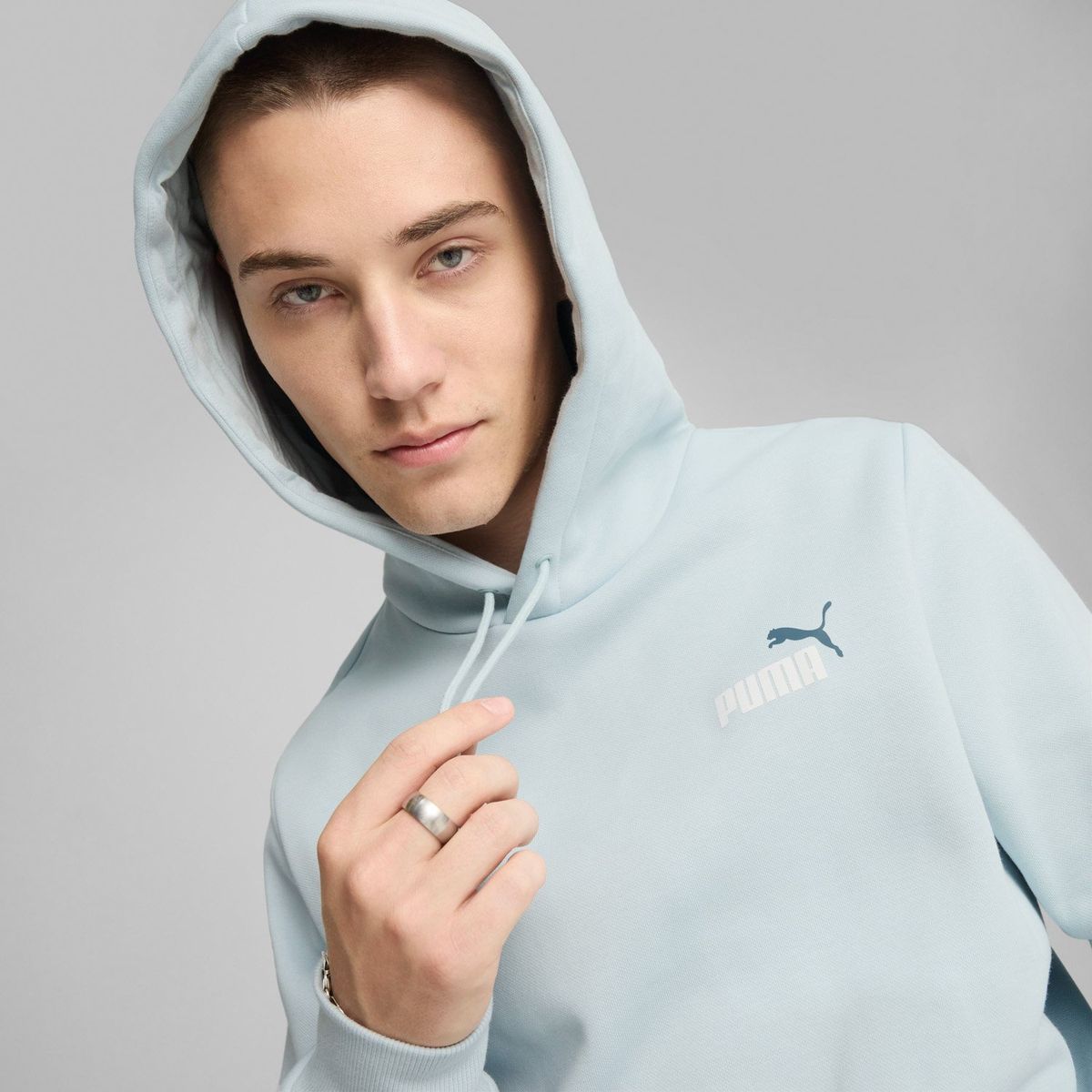 PUMA - Polerón Con Gorro Logo Hombre Puma