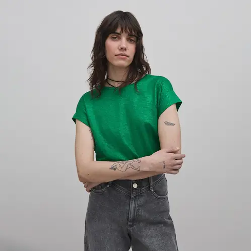 IKKS - Polera 100% Lino Mujer