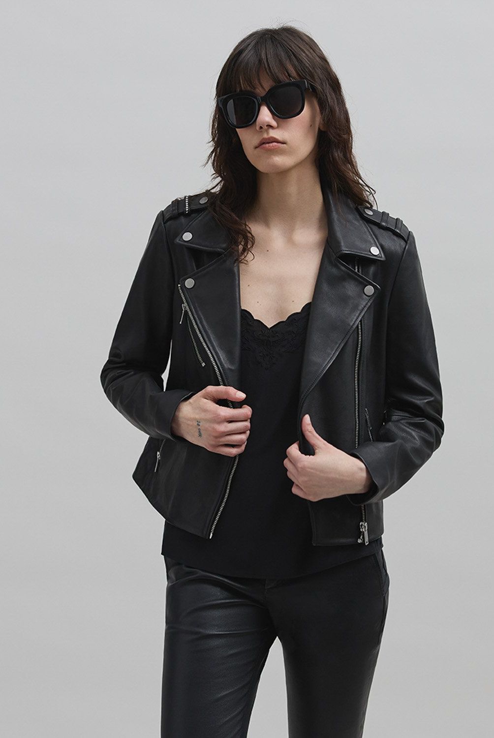 IKKS - Chaqueta de Cuero Mujer IKKS