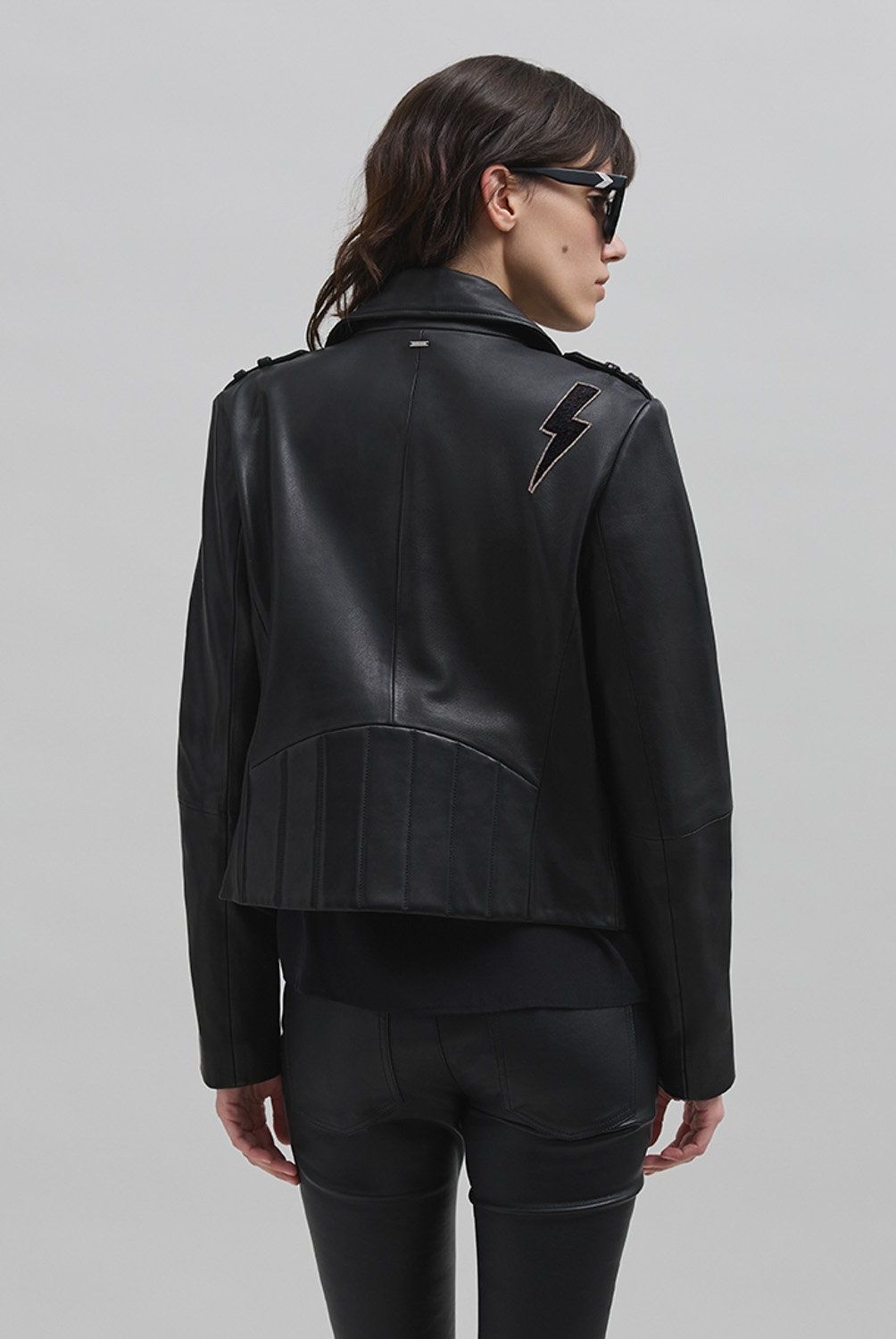 IKKS - Chaqueta de Cuero Mujer IKKS
