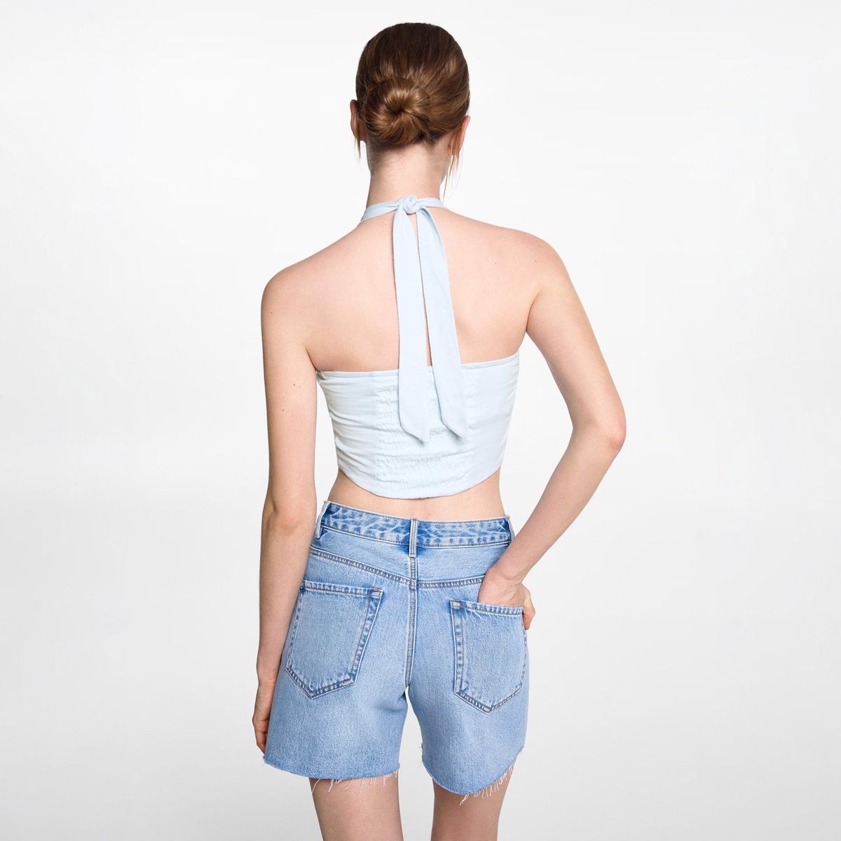 MANGO TEEN - Top Cuello Halter Mujer Mango Teen