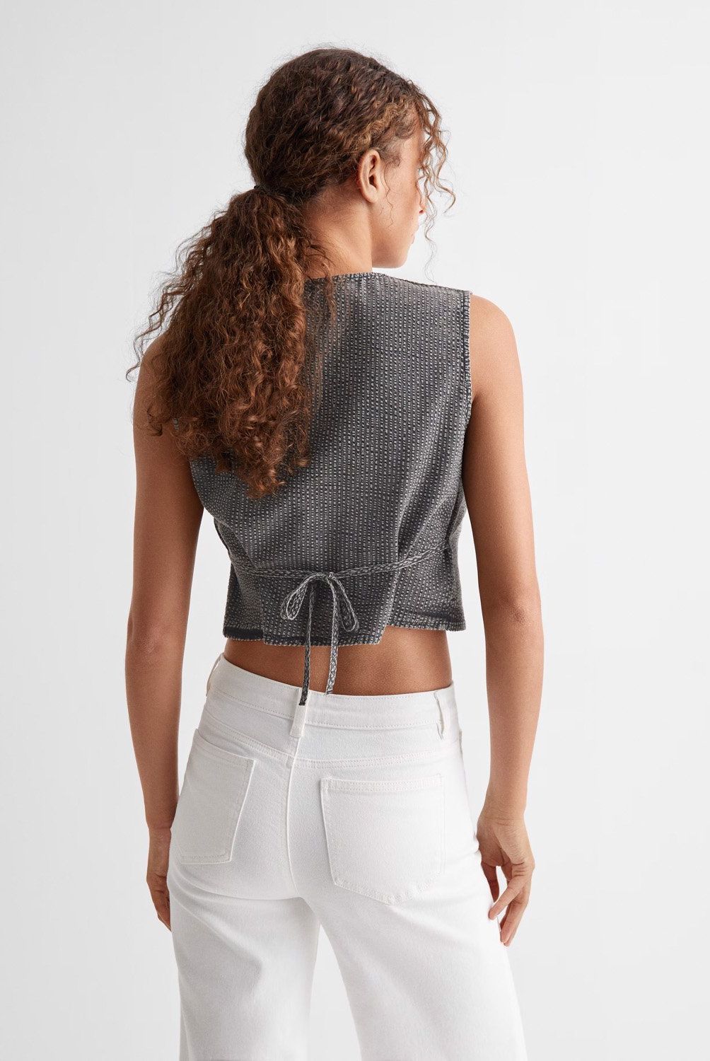 MANGO TEEN - Top Crop Botones Mujer Mango Teen