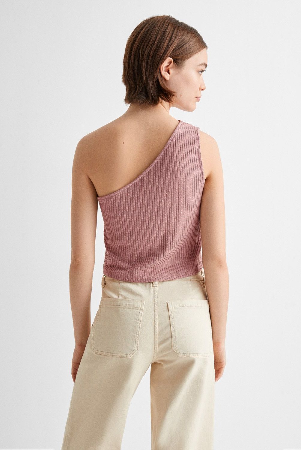 MANGO TEEN - Top Canalé Lúrex Mujer Mango Teen