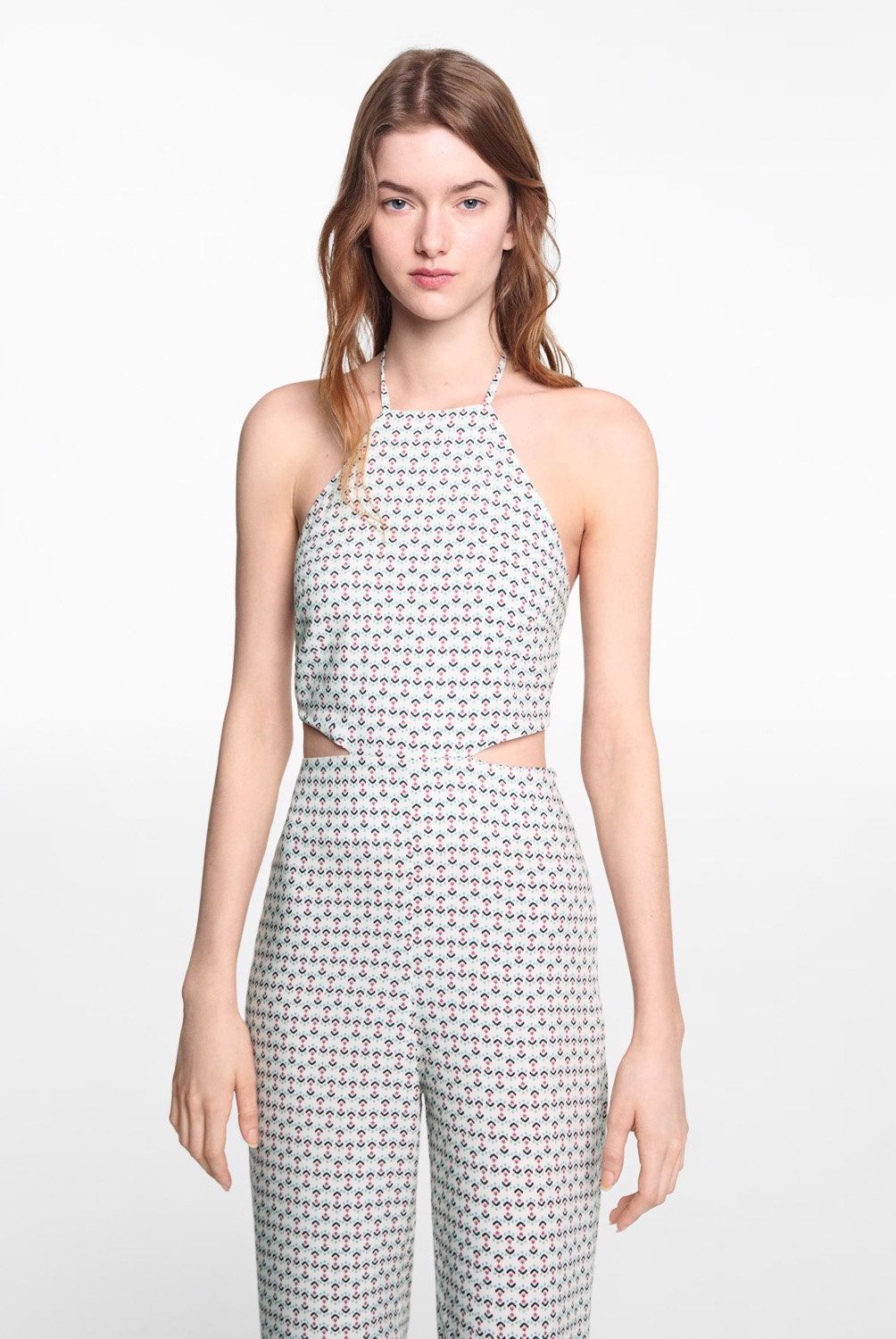 MANGO TEEN - Enterito Estampado Aberturas Mujer Mango Teen