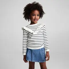 MANGO KIDS - Sweater Volantes Rayas Bebé Niña