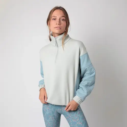 MALI - Polerón Deportivo Con Cuello Alto Mujer