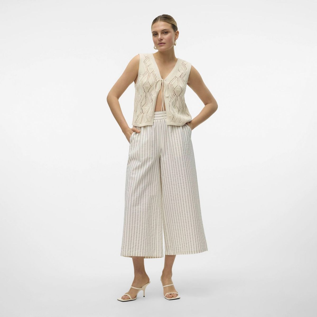 VERO MODA - Pantalón Ancho Rayas Mujer Vero Moda