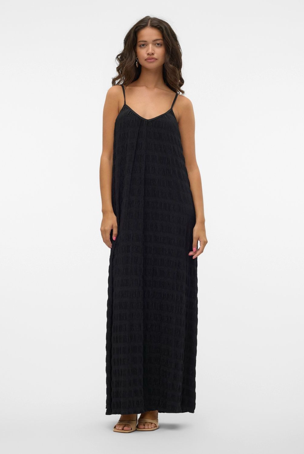 VERO MODA - Vestido Largo Negro Vero Moda para Mujer