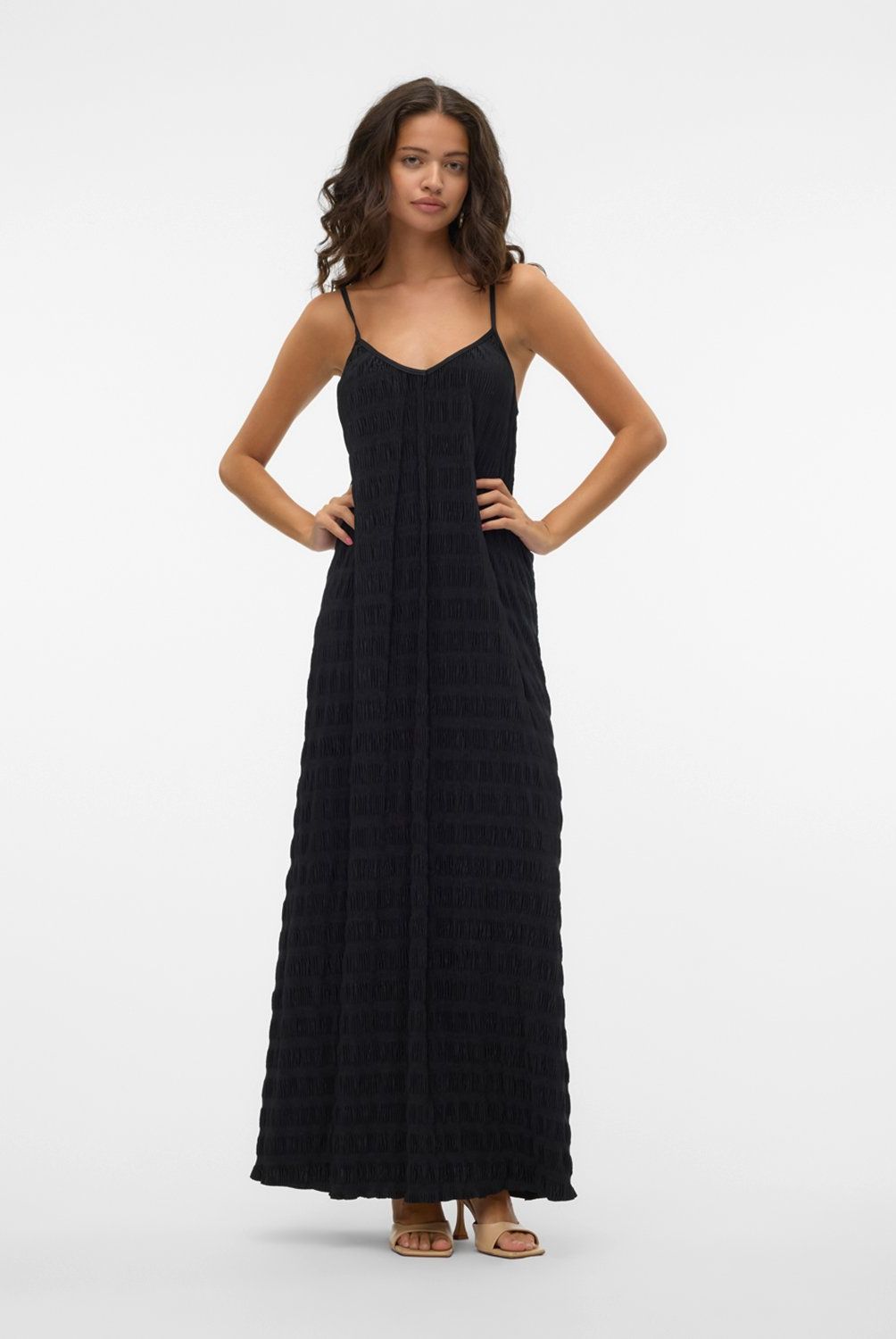 VERO MODA - Vestido Largo Negro Vero Moda para Mujer