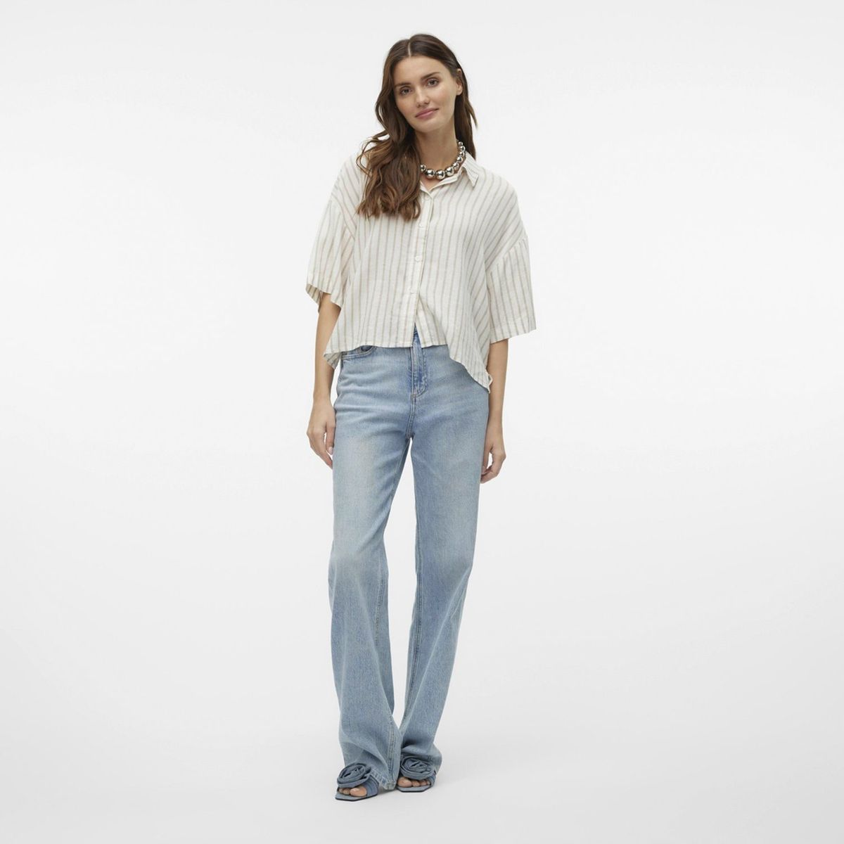 VERO MODA - Blusa Lino Mujer Vero Moda