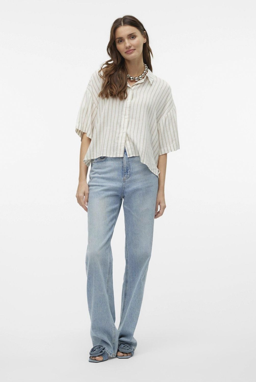 VERO MODA - Blusa Lino Mujer Vero Moda