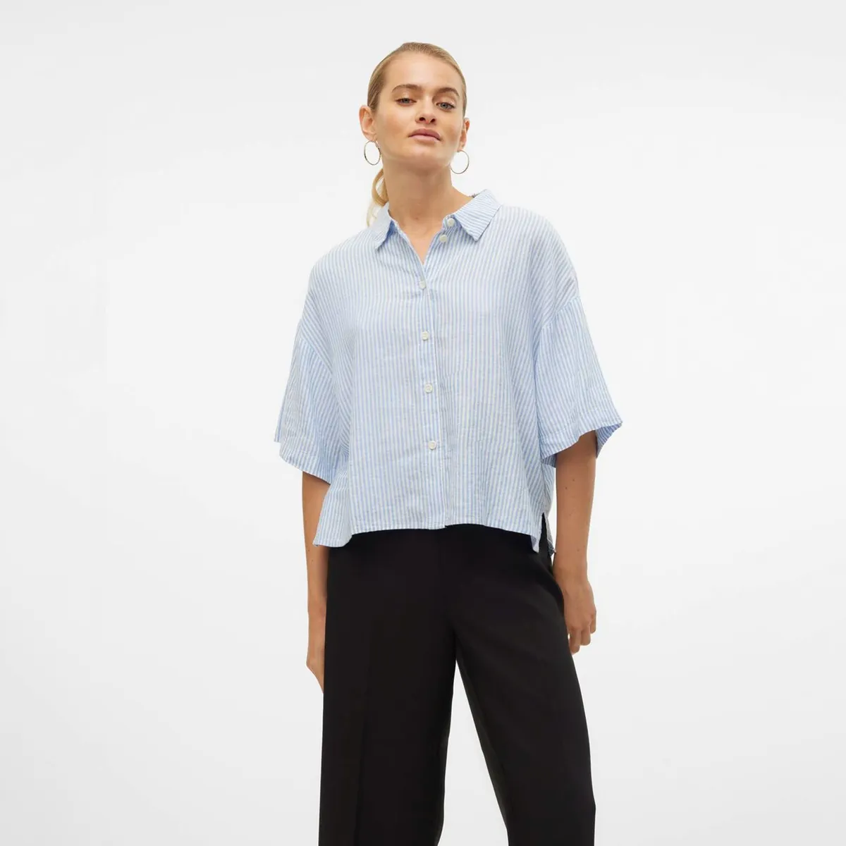 VERO MODA - Blusa Lino Mujer Vero Moda