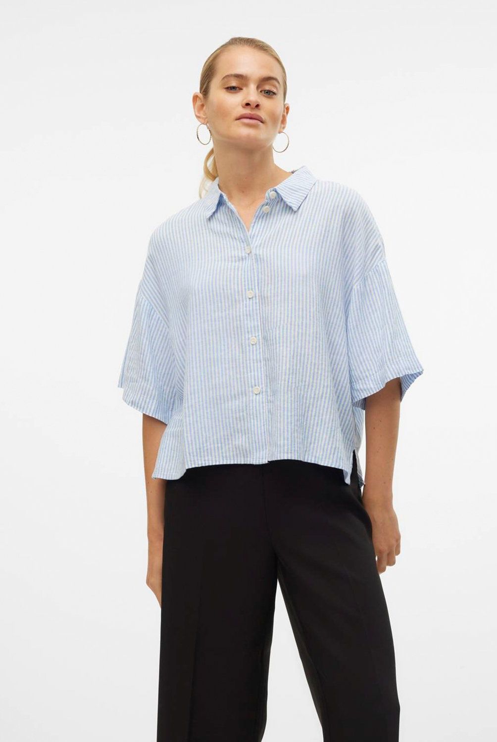 VERO MODA - Blusa Lino Mujer Vero Moda