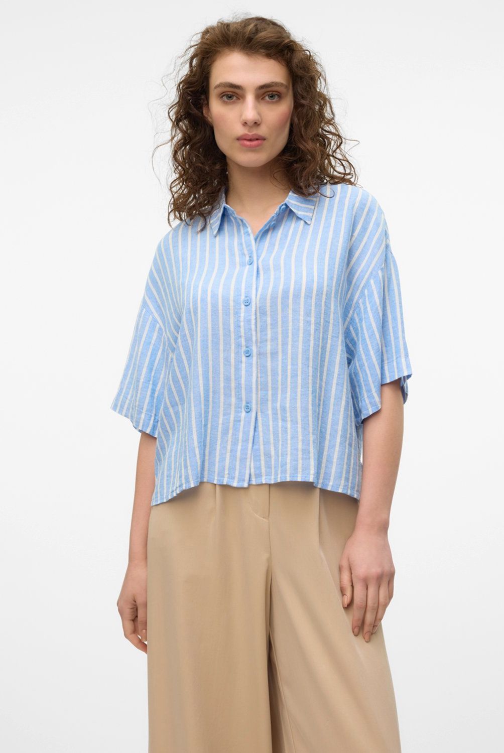 VERO MODA - Blusa Lino Mujer Vero Moda