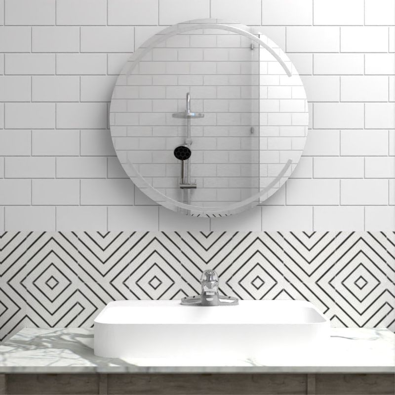 TUHOME - Espejo De Pared Redonda 60 Cm Tuhome