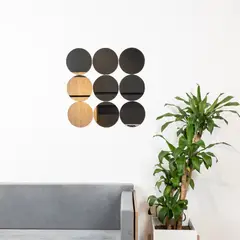 TUHOME - Espejo De Pared Redonda 60 Cm