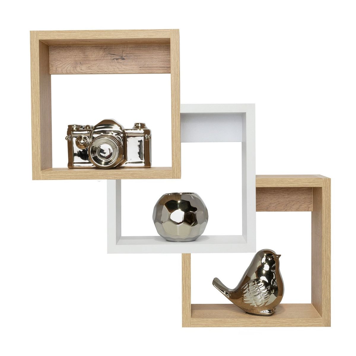 TUHOME - Repisa Ali 3 Modulos Bicolor Tuhome