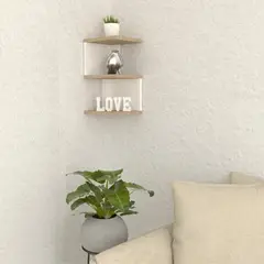 TUHOME - Repisa Índigo 2 Niveles Bicolor Café Blanco