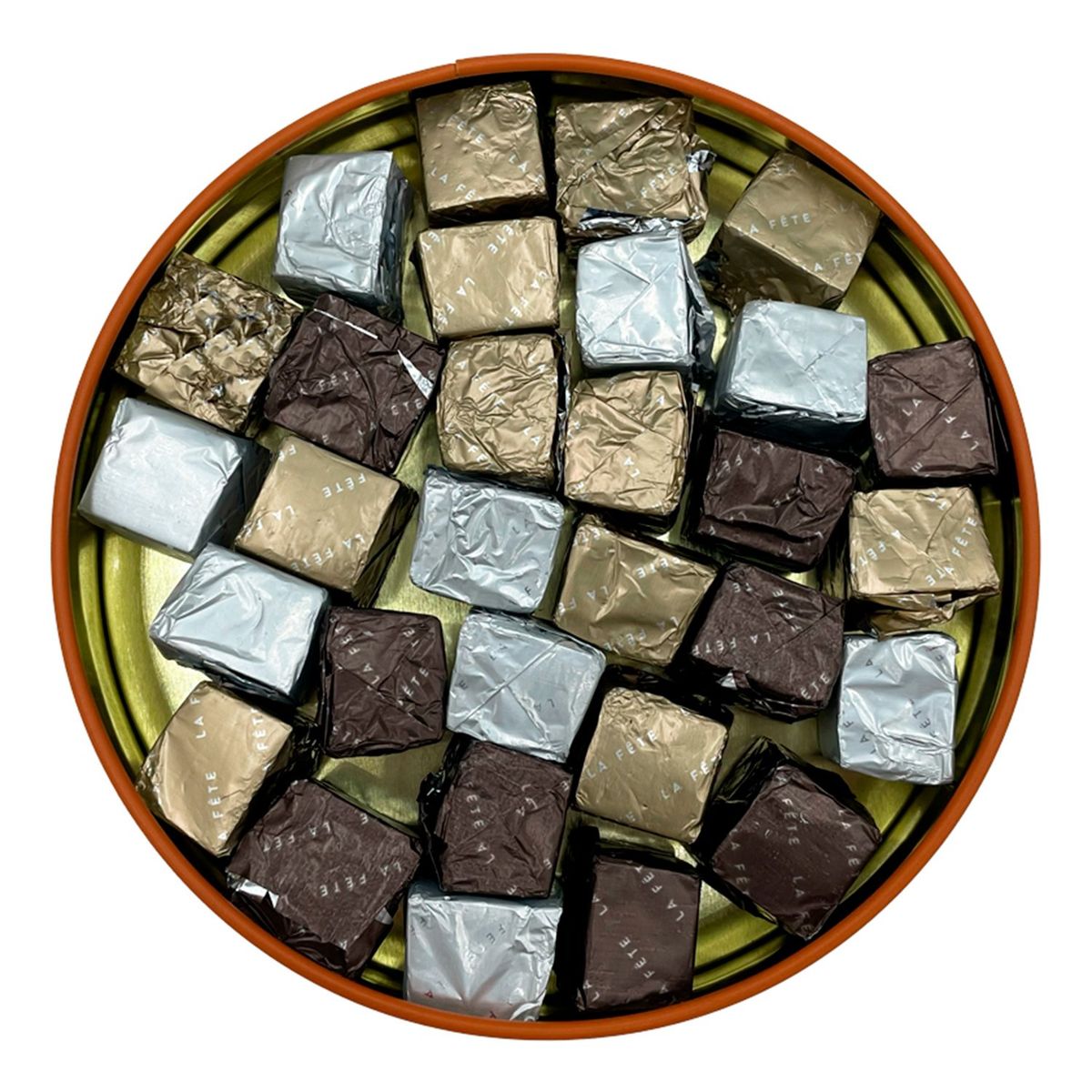 LA FETE - Lata Navidad 200gr Cubos Chocolates Surtidos La Fete