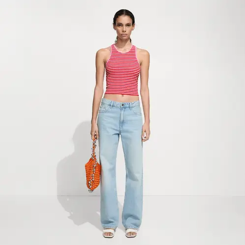 MANGO - Top Punto Rayas Mujer