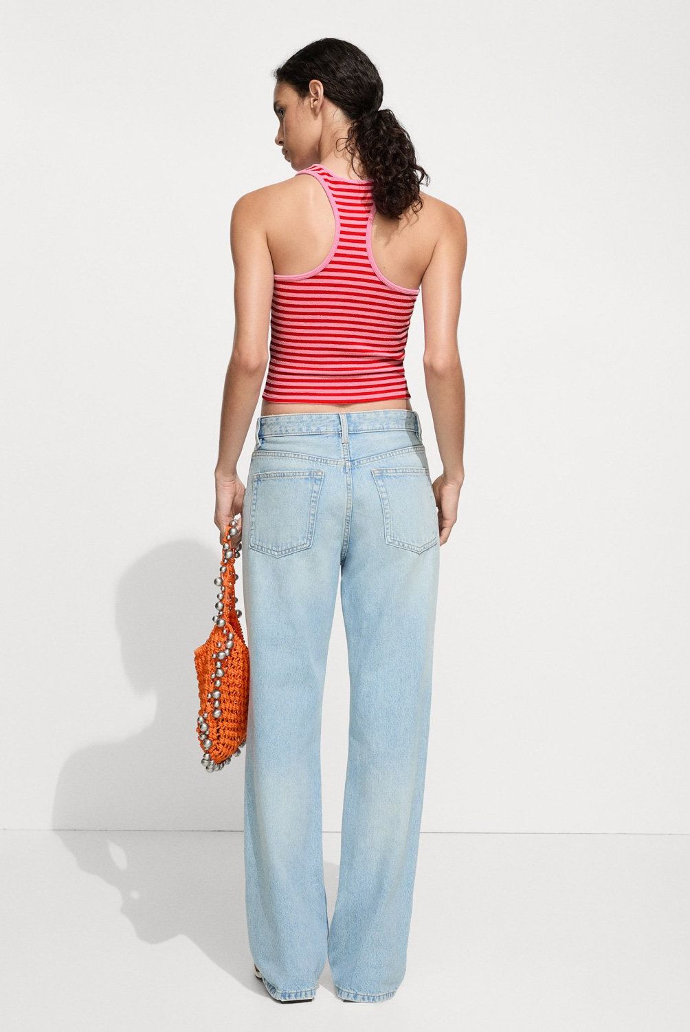 MANGO - Top Punto Rayas Mujer Mango