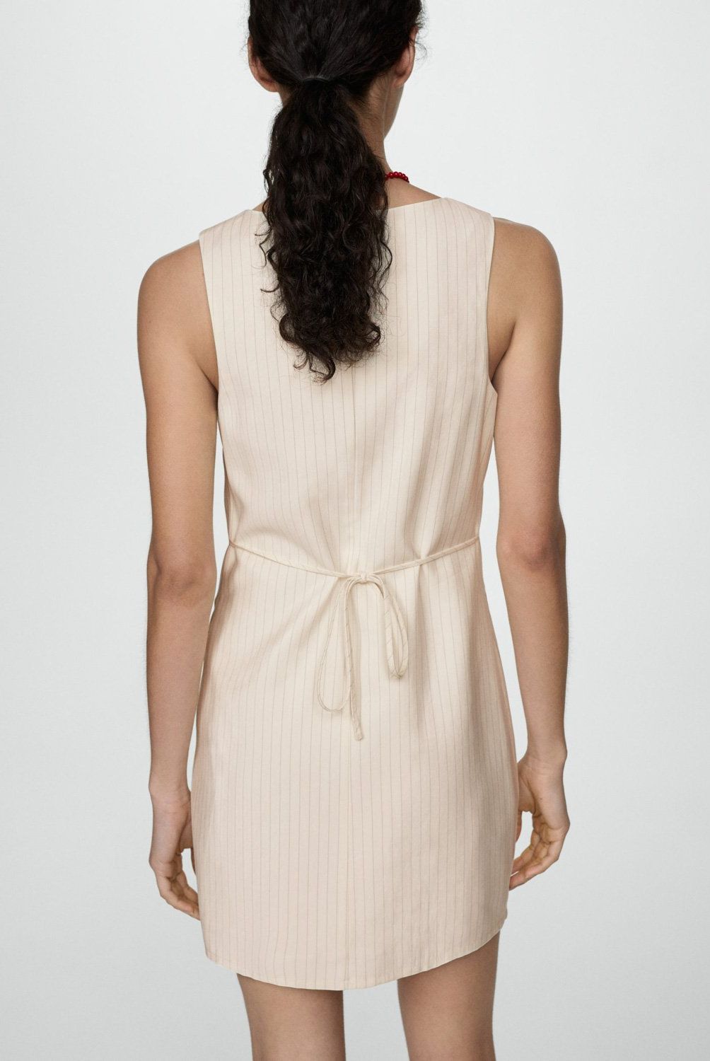 MANGO - Vestido Lazo Rayas Mujer Mango
