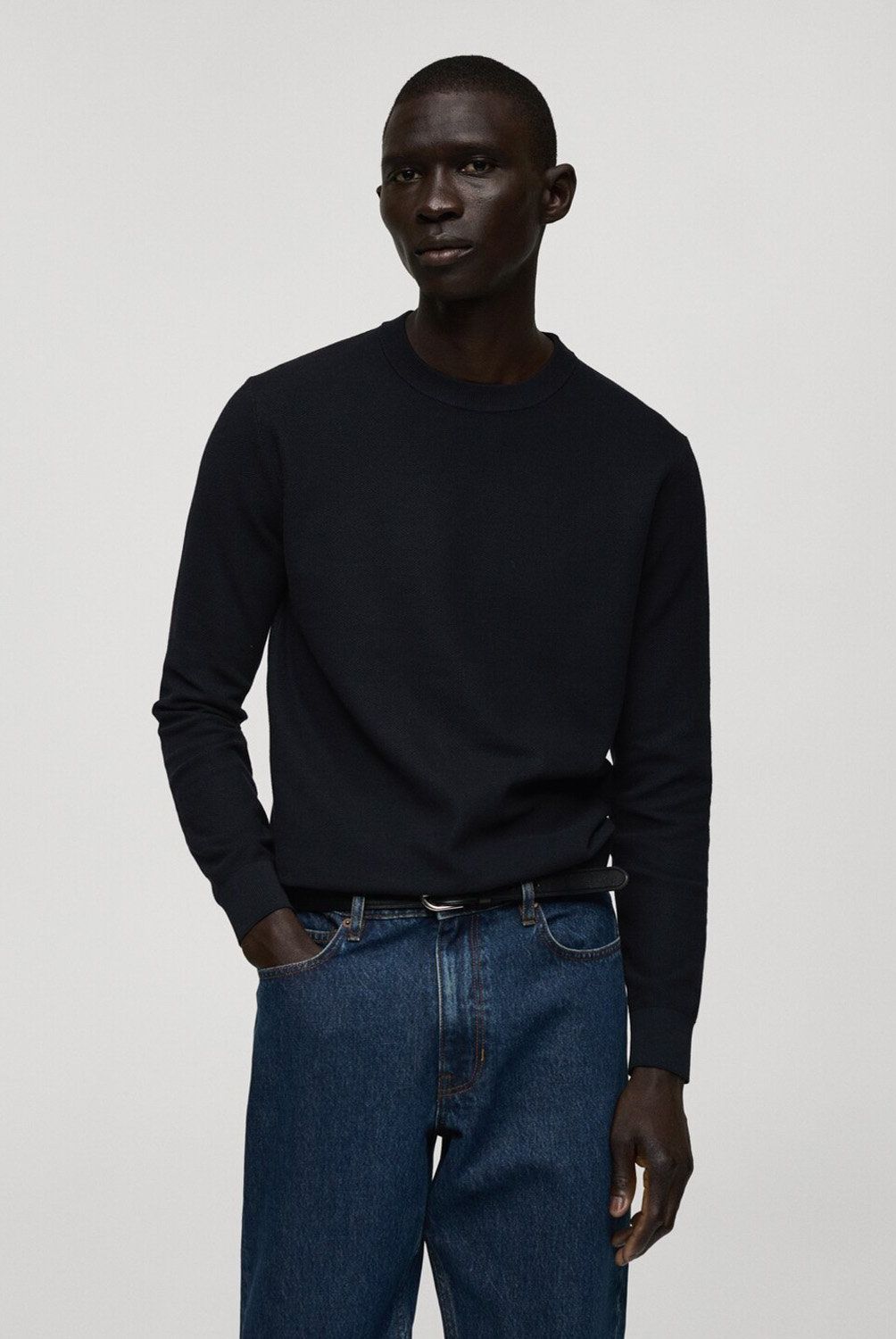 MANGO MAN - Sweater Punto Fino Algodón Hombre Mango Man