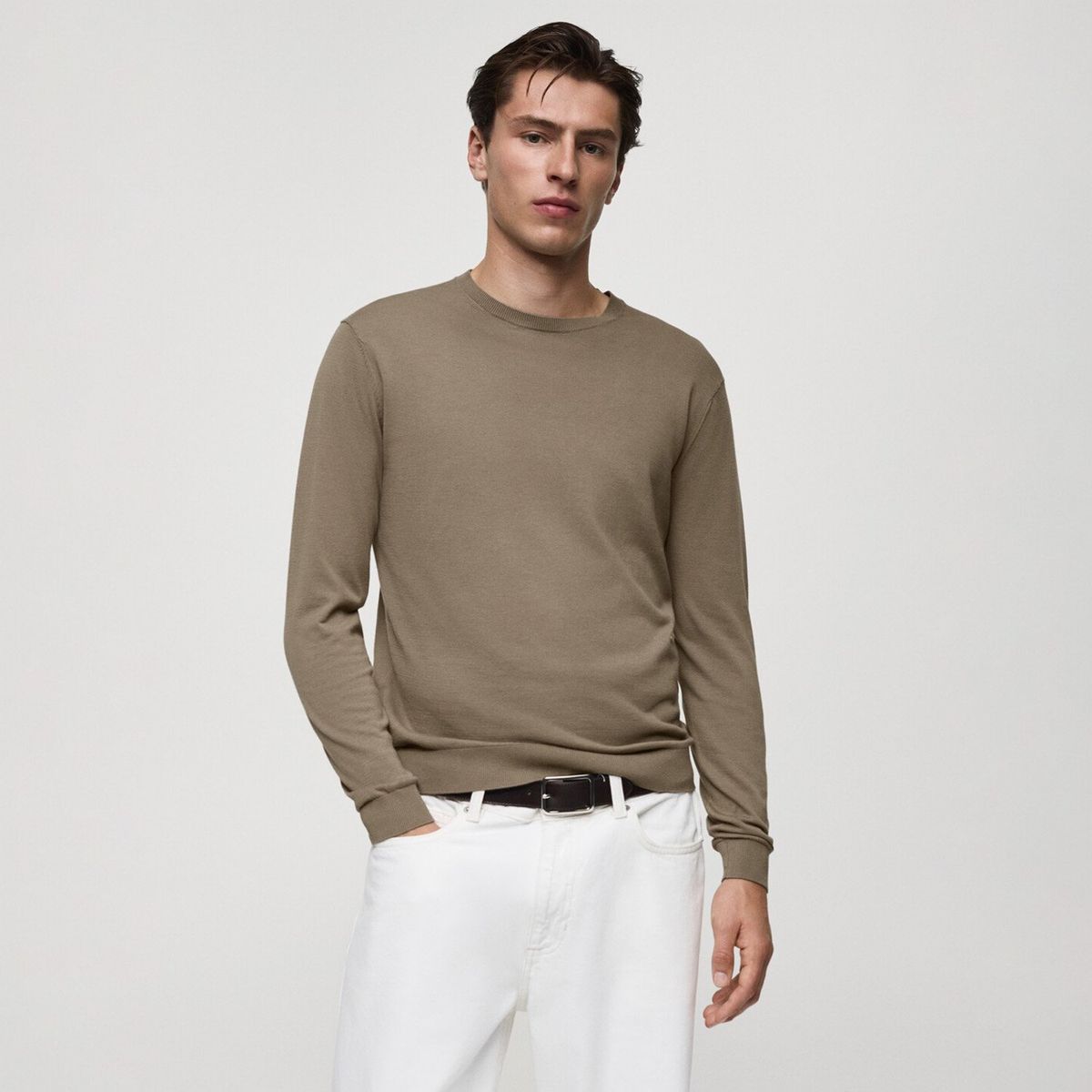 MANGO MAN - Sweater Avena Cuello Redondo Hombre Mango Man
