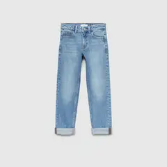 MANGO KIDS - Jeans Rectos Bajo Vuelta Niño
