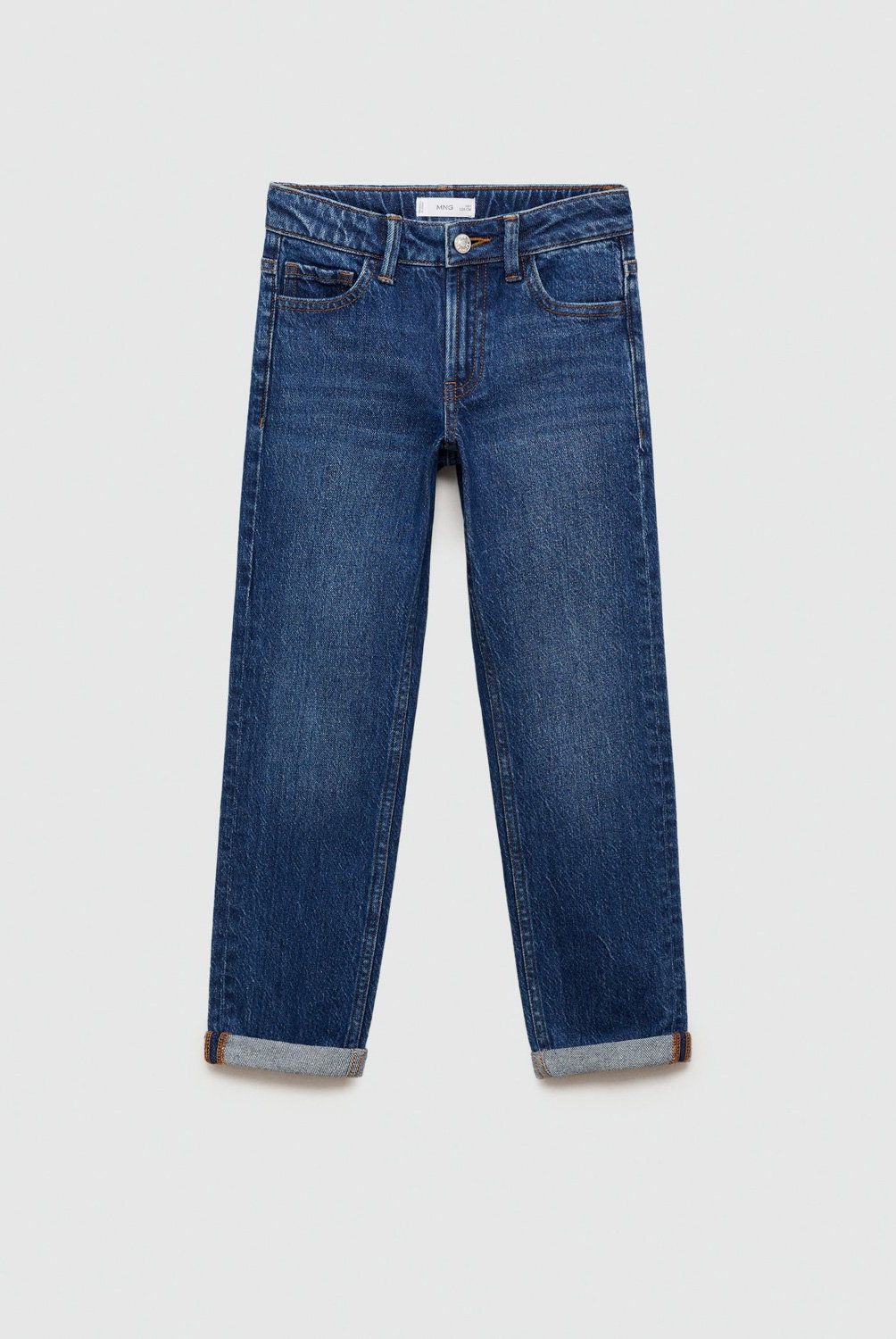 MANGO KIDS - Jeans Rectos Bajo Vuelta Niño Mango Kids
