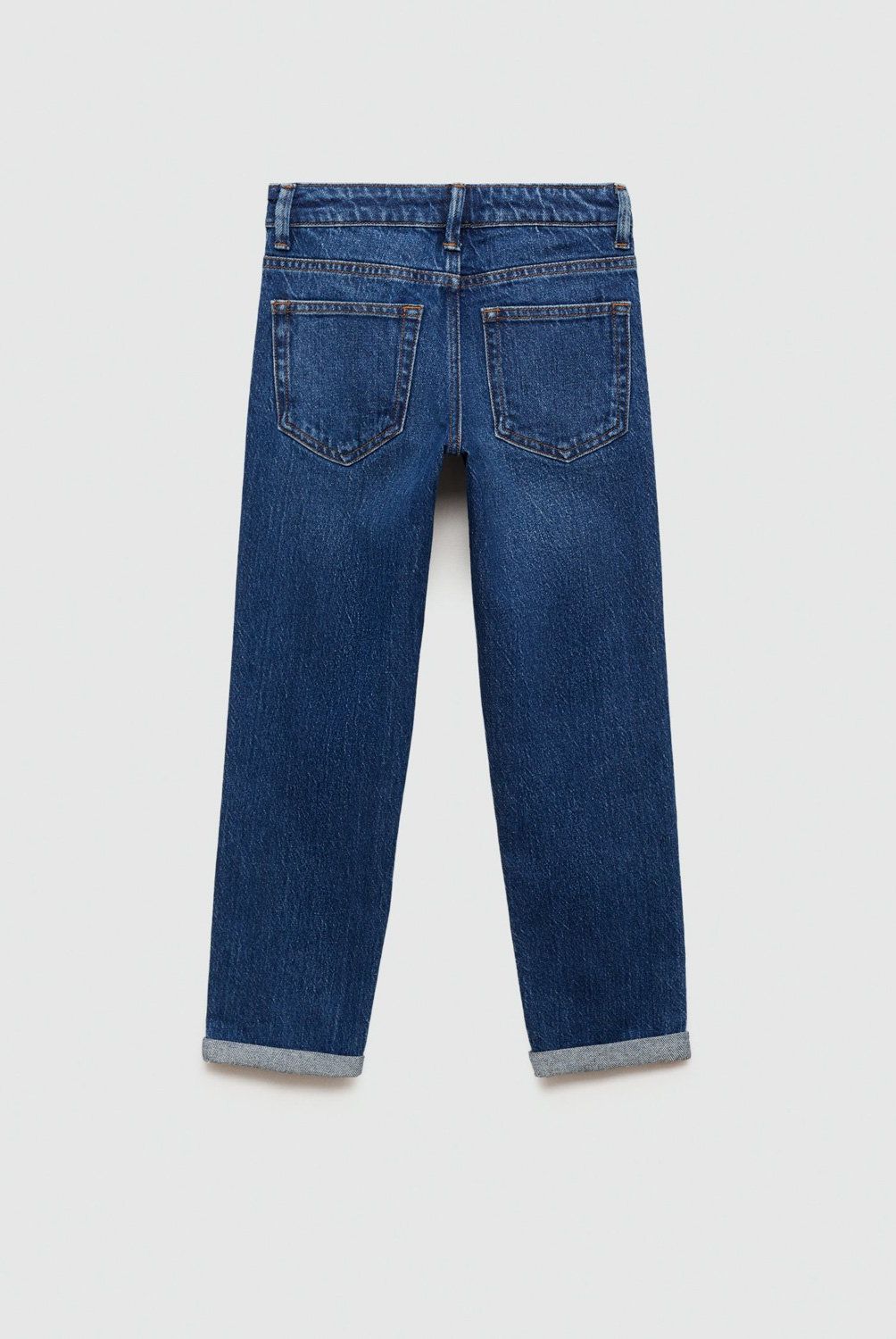 MANGO KIDS - Jeans Rectos Bajo Vuelta Niño Mango Kids