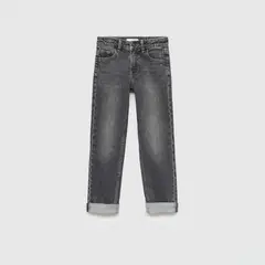 MANGO KIDS - Jeans Rectos Bajo Vuelta Niño