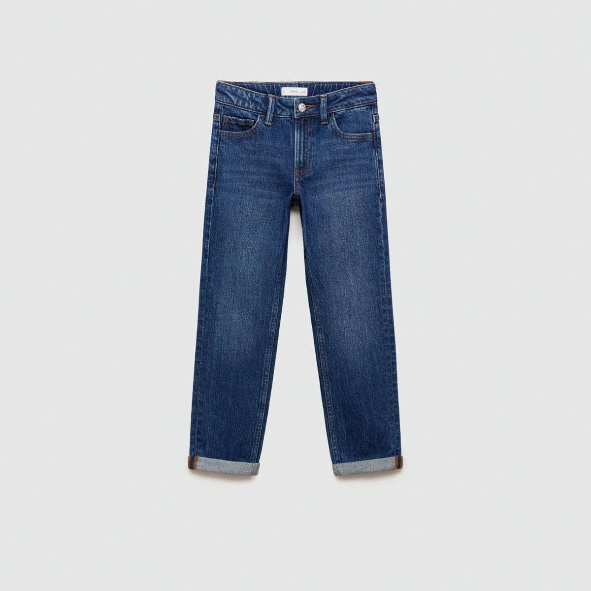 MANGO KIDS - Jeans Rectos Bajo Vuelta Niño Mango Kids