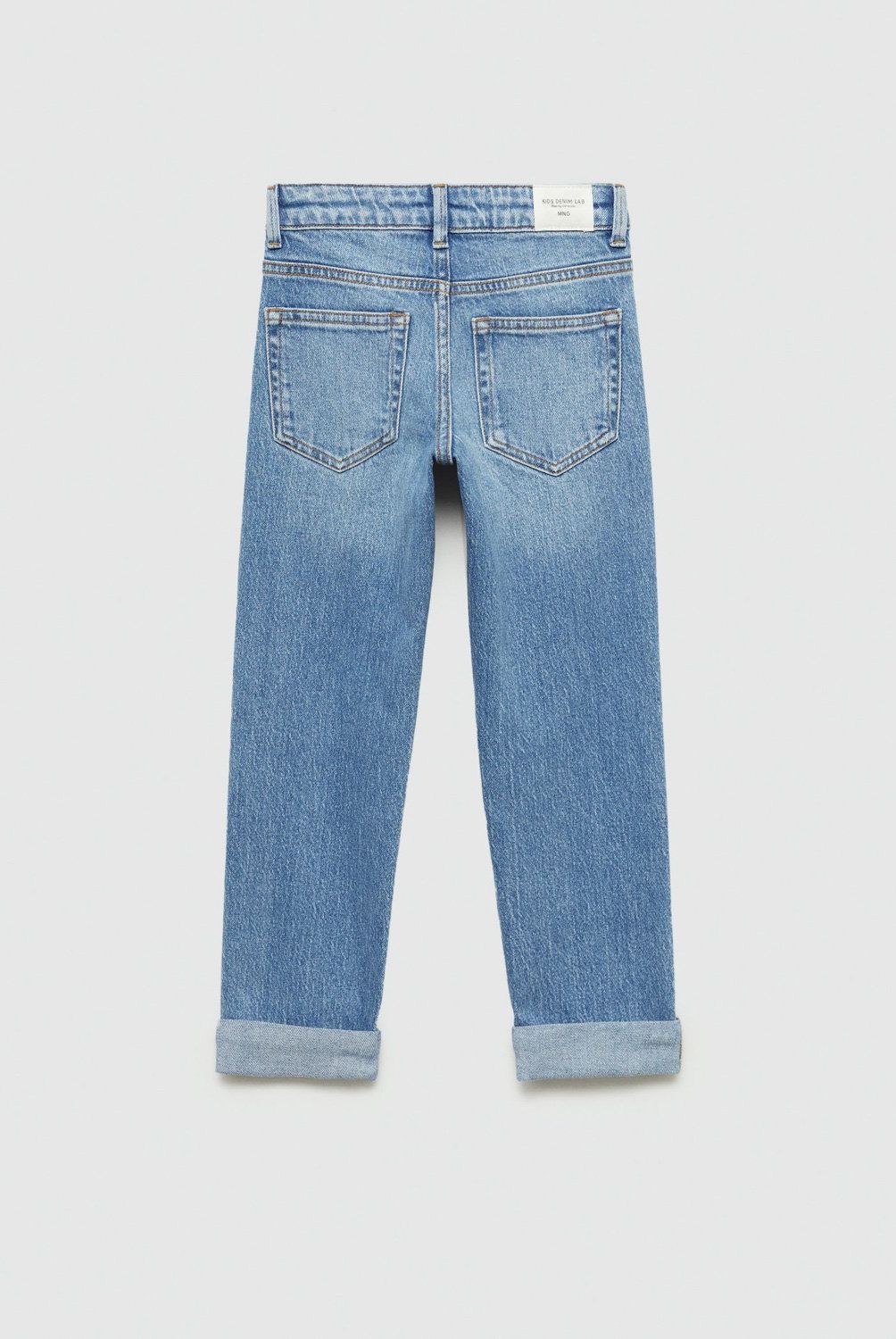 MANGO KIDS - Jeans Rectos Bajo Vuelta Niño Mango Kids