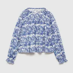 MANGO KIDS - Blusa Estampada Fruncido Niña