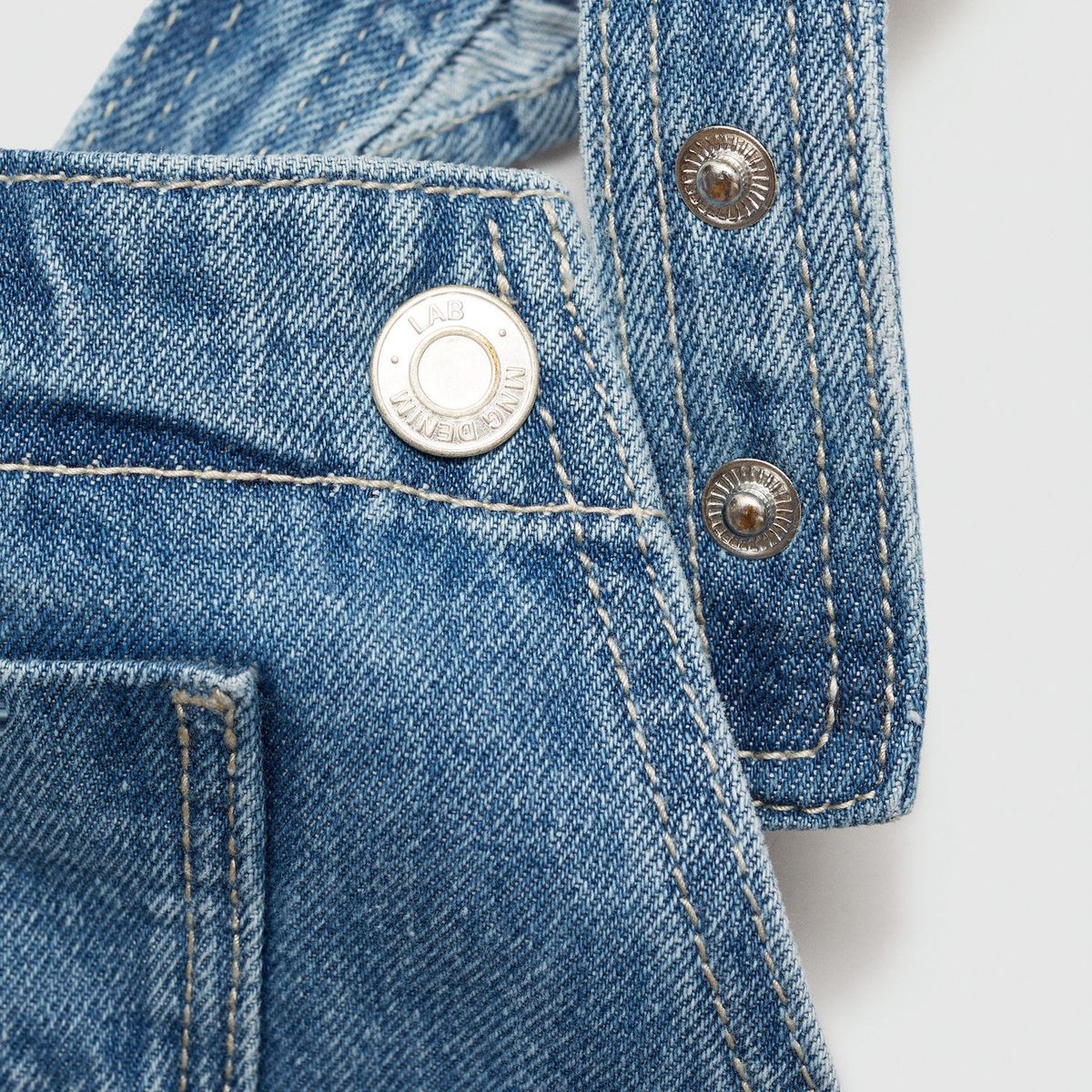 MANGO KIDS - Peto Denim Volantes Bebé Niña Mango Kids