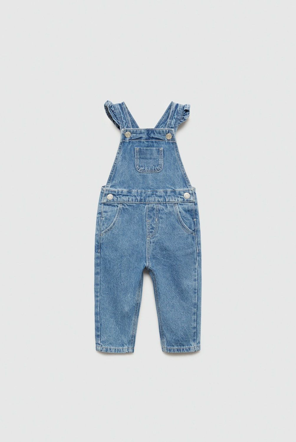 MANGO KIDS - Peto Denim Volantes Bebé Niña Mango Kids