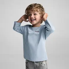 MANGO KIDS - Polera Manga Larga Estampado Relieve Bebé Niño