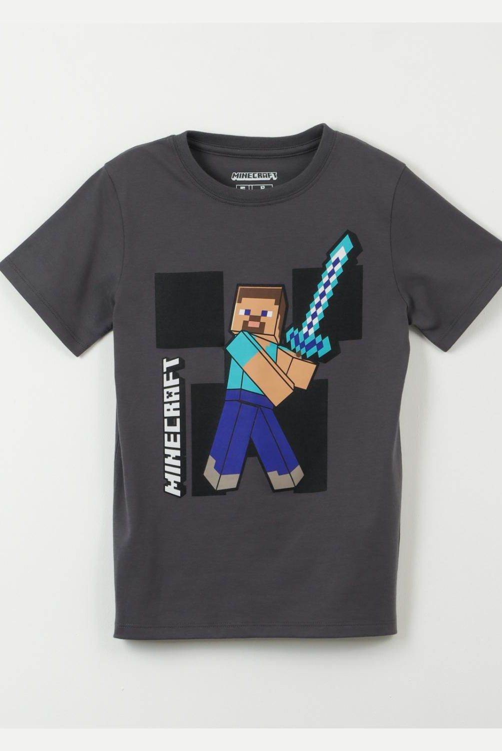 MINECRAFT - Polera Niño Algodón Espada Minecraft